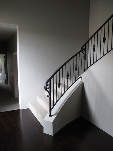 Curved cast iron spiral staircase